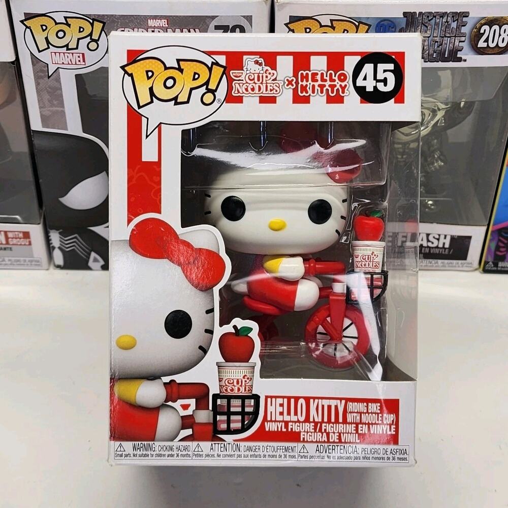 Funko Pop! Vinyl Sanrio Hello Kitty (Riding Bike with Noodle Cup) #45 Used